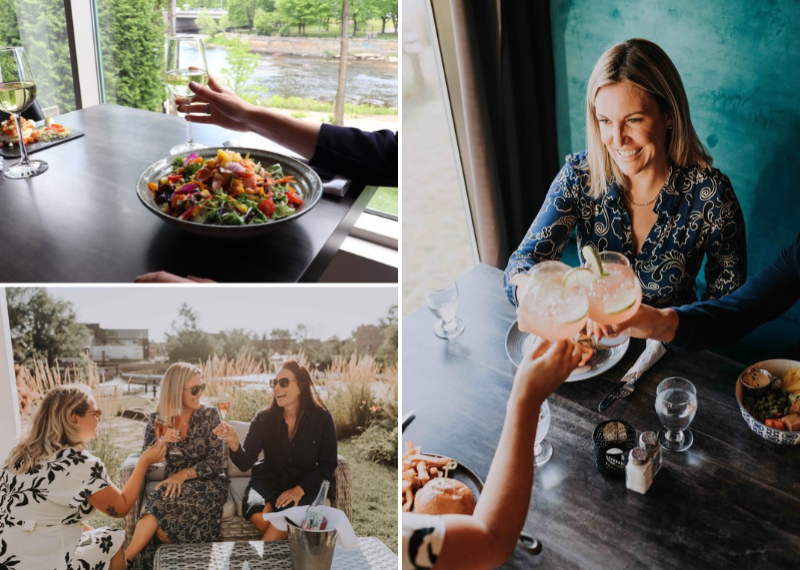 femmes sur terrasse de restaurant Table G